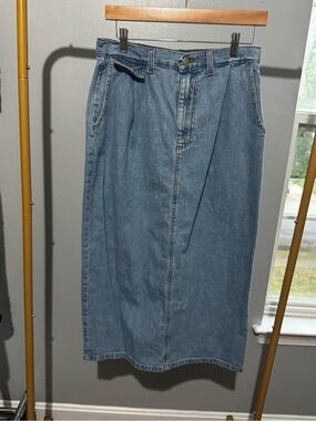 Vintage Light Blue Denim Midi Skirt - Women's Jeans Vivaldi Jeanswear 30 Waist